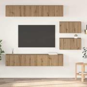 vidaXL TV-bänkset Väggmonterad 6 pcs artisan ek 80 x 30 x 30 cm Medium