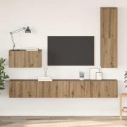 vidaXL TV-bänkset 4 pcs artisan ek 200 x 30 x 30 cm Konstruerat trä