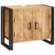 vidaXL Badrumshandfatskå 71 x 33 x 58 cm Massivt Mango trä, Järn