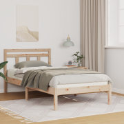 vidaXL Sängram Brun 90 x 200 cm Massiv furu