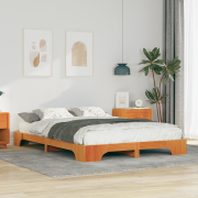 vidaXL Sängram med lagring Brun 140 x 210 cm trä