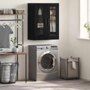 vidaXL Väggskåp Svart ek 69.5 x 34 x 90 cm Konstruerat trä