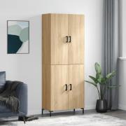 vidaXL Högskåp sonoma-ek 69,5x34x180 cm konstruerat trä