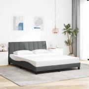 vidaXL Bed Frame without Mattress "Hanko" Dark Grey 160x200cm Fabric