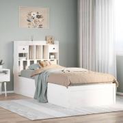 vidaXL Sängram utan madrass vit 90x190 cm massiv furu