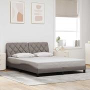 vidaXL Bed Frame without Mattress Taupe 160x200 cm Fabric