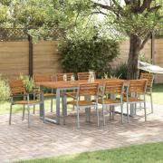 vidaXL Trädgård Stol 8 pcs Brun 56 x 57 x 87 cm Massivt akaciaträ
