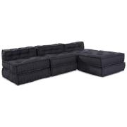 vidaXL Modulär soffa 4 pcs Antracit 70 x 70 x 56 cm tyg