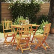 vidaXL Trädgårds Bistro Set 5 pcs Brun Massivt Akaciaträ