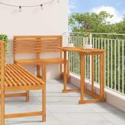 vidaXL Trädgårds Bistro Set 5 pcs Brun massivt akacia