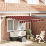 vidaXL Utfällbar markis orange och brun 300 x 250 cm tyg