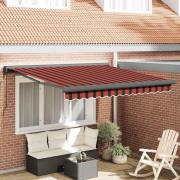 vidaXL Utfällbar markis orange och brun 300 x 250 cm Tyg, Metall