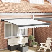 vidaXL Utfällbar markis Vit 300 x 250 cm Tyg och Metall