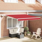 vidaXL Utfällbar markis with 300 x 250 cm Röd