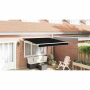 vidaXL Utfällbar markis Svart 350 x 250 cm tyg