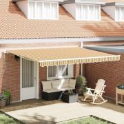 vidaXL Utfällbar markis Randig Flerfärgsdesign 450 × 300 cm