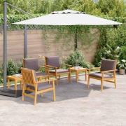vidaXL Trädgårdsoffset 6 pcs Brun 45 x 45 x 38cm Massivt akaciaträ