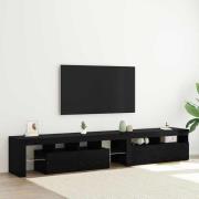 vidaXL TV-skåp 2 pcs Svart ek 290 x 36.5 x 40 cm Konstruerat trä