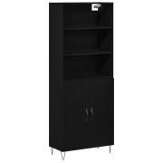 vidaXL Skåp 2 pcs Svart ek 70 x 34 x 180 cm Konstruerat trä