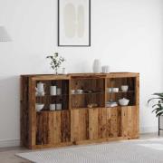 vidaXL Sideboard Gammalt trä 181.5 x 37 x 100 cm Konstruerat trä