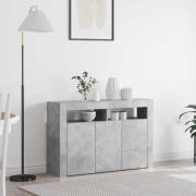 vidaXL Sideboard Betonggrå 116 x 30 x 75 cm Konstruerat trä