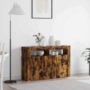 vidaXL Sideboard Rökt ek 116 x 30 x 75 cm Konstruerat trä