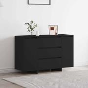 vidaXL Sideboard med låda Svart 120 x 41 x 75 cm Konstruerat trä