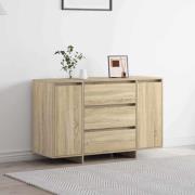 vidaXL Sideboard med låda Sonoma-ek 120 x 41 x 75 cm Konstruerat trä