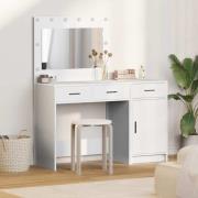 vidaXL Smyckebord med låda 2 pcs Vit 40 x 41 x 75 cm Konstruerat trä