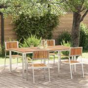 vidaXL Trädgårdsmöbelset 5 pcs Brun massivt akacia
