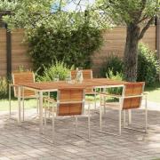 vidaXL Trädgårdsmöbelset 5 pcs Massivt Trä Akacia