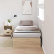 vidaXL Förvaringssängram Sonoma-ek 90 x 190 cm Konstruerat trä