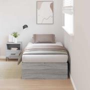 vidaXL Förvaringssängram Grå Sonoma 70 x 190 cm Konstruerat trä