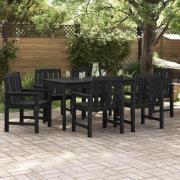 vidaXL Trädgårdsstol 6 pcs Svart 65.5 x 55.5 x 88cm Plast