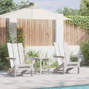 vidaXL Trädgårdsloungemöbler 3 pcs Vit 38 x 38 x 46cm Plast