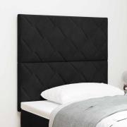vidaXL Huvudgavel Svart 100 cm Sammet