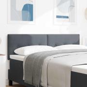 vidaXL LED huvuddyna med LED-ljusslingor Grå 160 cm Sammet