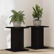 vidaXL Växtställ 2 pcs Svart ek 30 x 30 x 40 cm Konstruerat trä