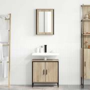vidaXL Badrumsmöbelset 2 pcs Brun 60 x 30 x 60 cm Konstruerat trä