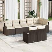 vidaXL Trädgårdsoffset med kudde 8 pcs 289 x 124 x 85 cm Poly rattan