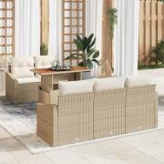 vidaXL Trädgårdsmöbelset Beige och gräddfärgad 100 x 55 x 73 cm