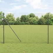vidaXL Stängselstolpe 26 pcs Grå 3.2 x 3.2 x 210 cm Stål