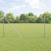 vidaXL Stängselstolpe 26 pcs Silver 3.2 x 3.2 x 160 cm Stål