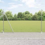 vidaXL Stängselstolpe 26 pcs Silver 3.2 x 3.2 x 83.5 cm Stål