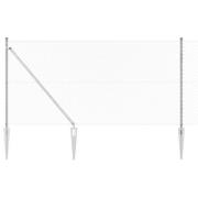 vidaXL Kedjestängsel med stolpar Silver 1 x 10 m Stål