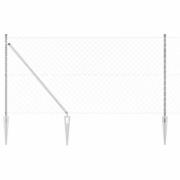 vidaXL Kedjestängsel med stolpar Silver 1.4 x 10 m Stål
