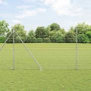 vidaXL Stängsel för åker / äng Silver 25 x 1.6 m Galvaniserat stål