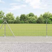 vidaXL Stängsel för åker / äng Silver 25 x 1 m Galvaniserat stål