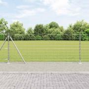 vidaXL Stängsel för åker / äng Silver 50 x 1 m Galvaniserat stål