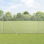 vidaXL Stängselstolpe Silver 25 x 1,6 m (12 x 12 mm nät) Stål